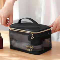 Large Capacity Mesh Cosmetic Bag Travel Toiletry Wash Bag