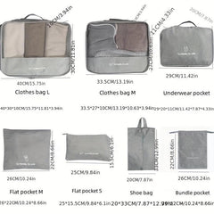 7pcs Travel Storage Bag Clothes Sorting Organizer Luggage Bag