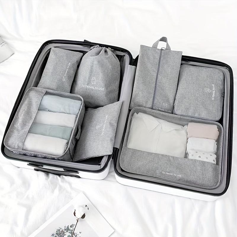 7pcs Travel Storage Bag Clothes Sorting Organizer Luggage Bag