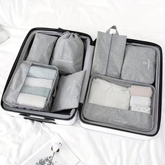 7pcs Travel Storage Bag Clothes Sorting Organizer Luggage Bag