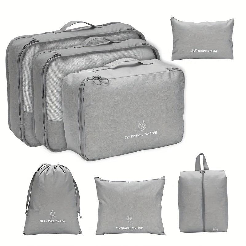 7pcs Travel Storage Bag Clothes Sorting Organizer Luggage Bag