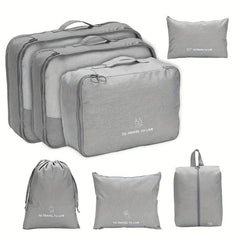 7pcs Travel Storage Bag Clothes Sorting Organizer Luggage Bag