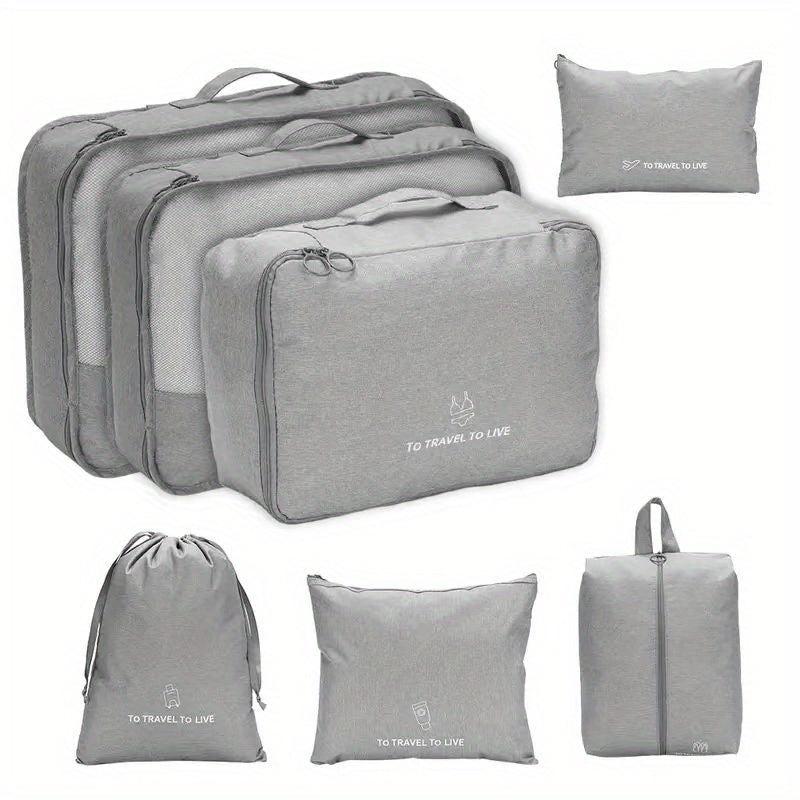 7pcs Travel Storage Bag Clothes Sorting Organizer Luggage Bag