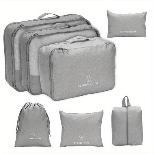 7pcs Travel Storage Bag Clothes Sorting Organizer Luggage Bag