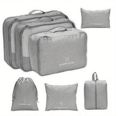 7pcs Travel Storage Bag Clothes Sorting Organizer Luggage Bag