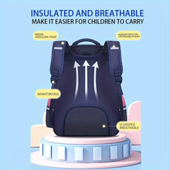 Large Capacity Student Backpack Primary School Bag Adjustable Shoulder Bag