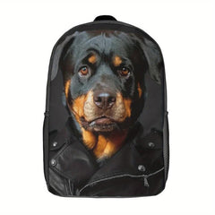 Dog Cat Denim Backpack for Boys Girls Teens Student Travel Daily