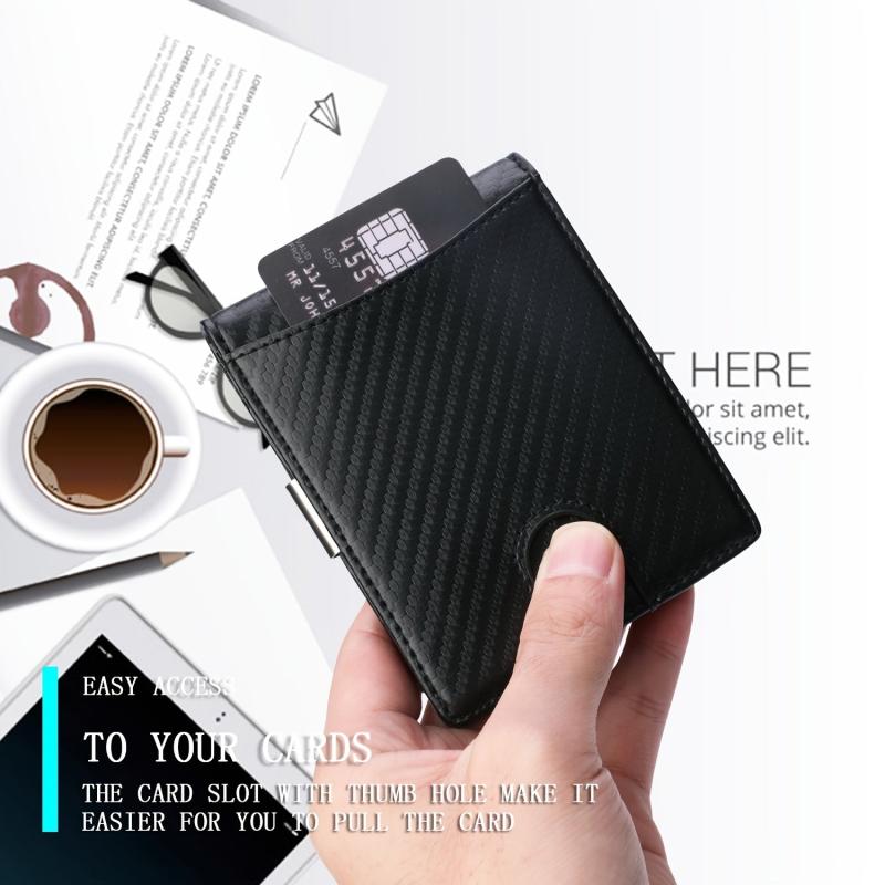 Slim RFID Wallet Money Clip Bifold Leather Wallet