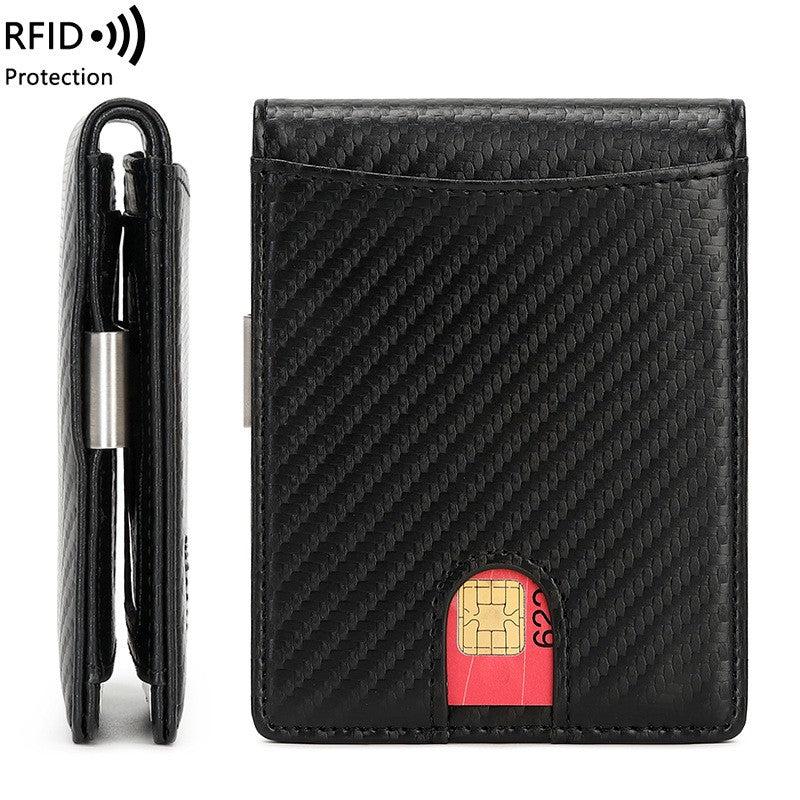 Slim RFID Wallet Money Clip Bifold Leather Wallet