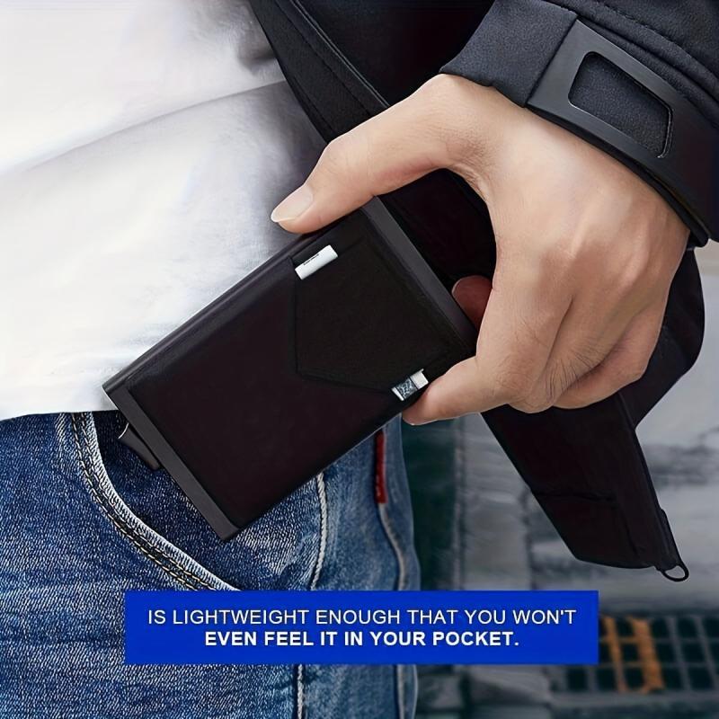 RFID Blocking Card Holder Automatic Pop-up Credit Card Holder