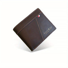 Men's Casual PU Leather Short Wallet with Card Slots