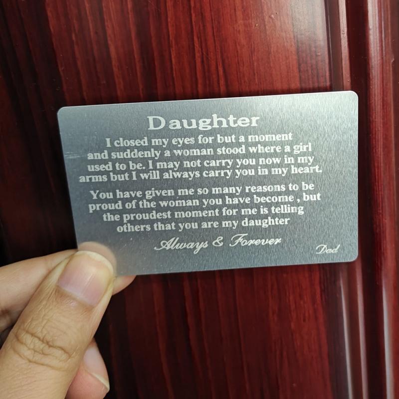 Son&Daughter Wallet Insert Card From Mom&Father - Creative Gift