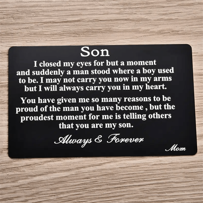 Son&Daughter Wallet Insert Card From Mom&Father - Creative Gift