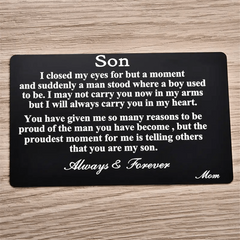 Son&Daughter Wallet Insert Card From Mom&Father - Creative Gift