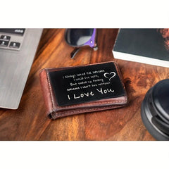 I Love You Engraved Wallet Insert Card Romantic Gift
