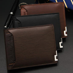 Men's Leather Money Clip Wallet ID Window Card Holder
