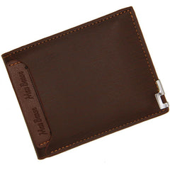 Men's Leather Money Clip Wallet ID Window Card Holder