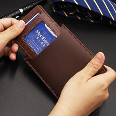 Men's Leather Money Clip Wallet ID Window Card Holder