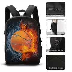 Combustion Pattern School Bags for Man Kid Women