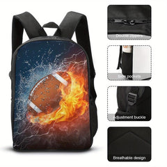 Combustion Pattern School Bags for Man Kid Women