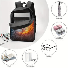 Combustion Pattern School Bags for Man Kid Women