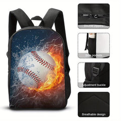 Combustion Pattern School Bags for Man Kid Women