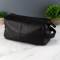 Men's Leather Toiletry Bag Brown Travel Wash Bag