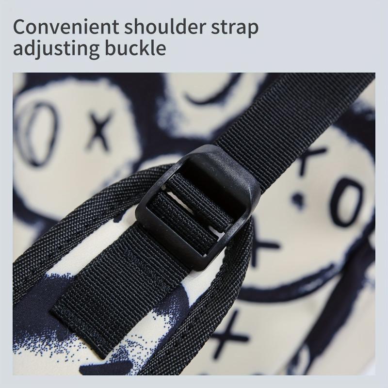 Large Capacity Graffiti Backpack for School and Travel
