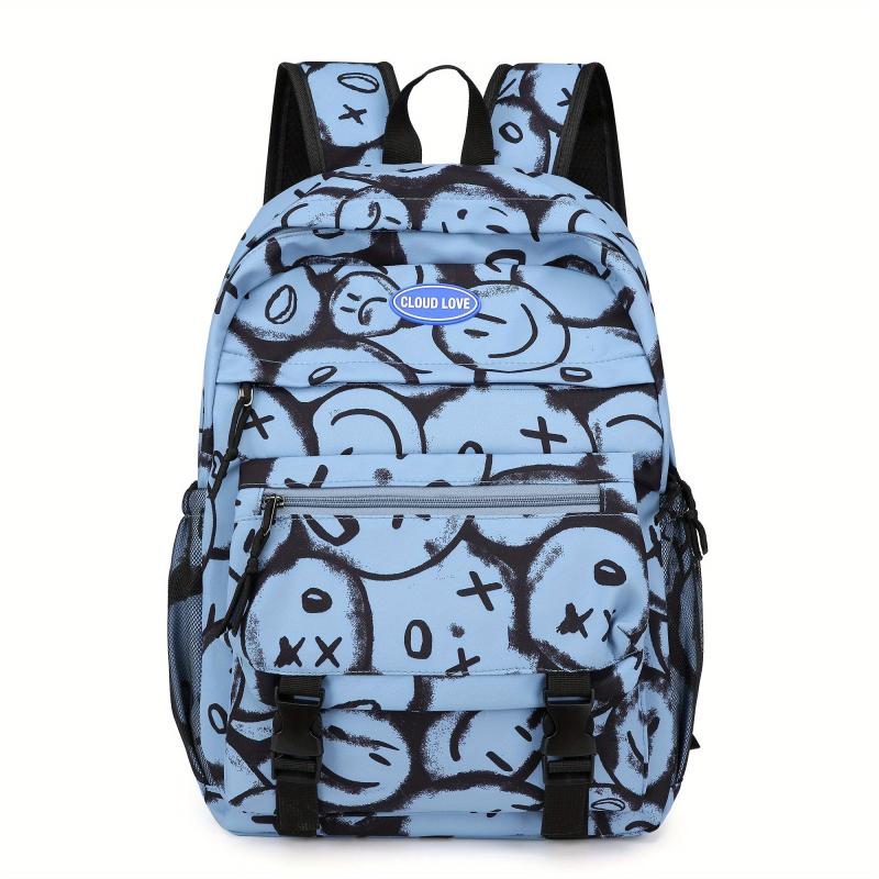 Large Capacity Graffiti Backpack for School and Travel