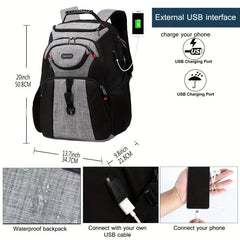 Large Capacity Backpack With USB Charging Compartment