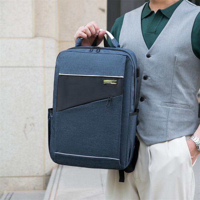 Men's Business Laptop Backpack with USB Charging Port