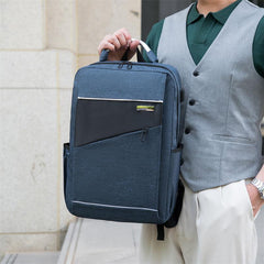 Men's Business Laptop Backpack with USB Charging Port