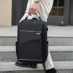 Men's Business Laptop Backpack with USB Charging Port