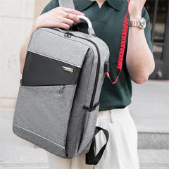 Men's Business Laptop Backpack with USB Charging Port
