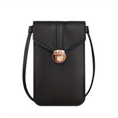 Outdoor Ultra-thin Crossbody Phone Bag with Lock Buckle Pocket