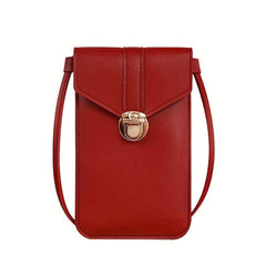 Outdoor Ultra-thin Crossbody Phone Bag with Lock Buckle Pocket