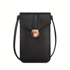 Outdoor Ultra-thin Crossbody Phone Bag with Lock Buckle Pocket