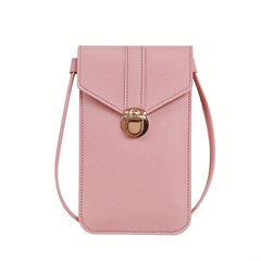 Outdoor Ultra-thin Crossbody Phone Bag with Lock Buckle Pocket