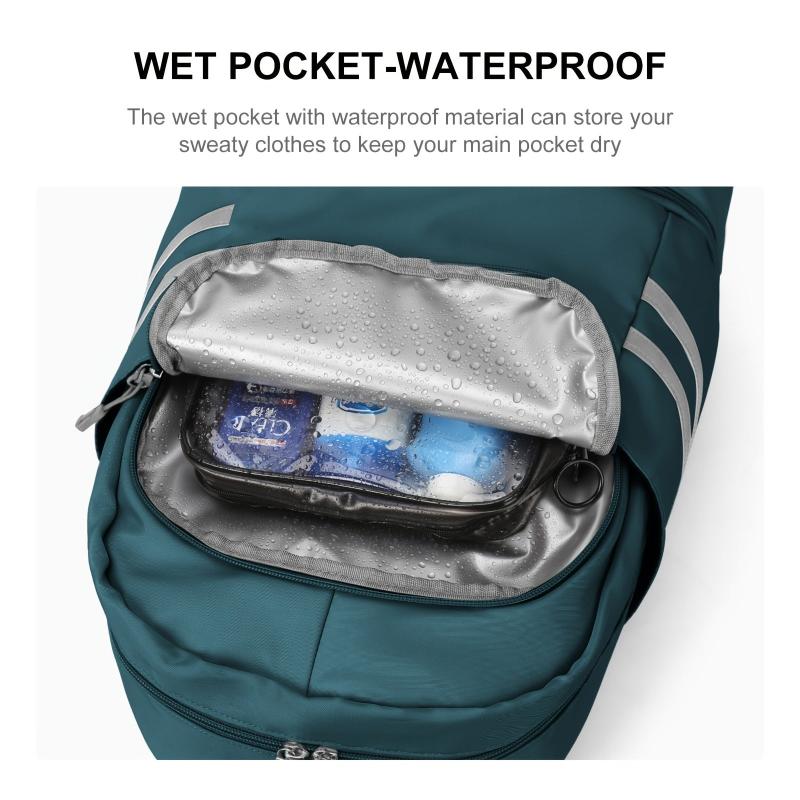 Men's Travel Backpack with Shoes Compartment & Wet Pocket