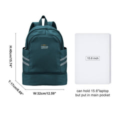 Men's Travel Backpack with Shoes Compartment & Wet Pocket