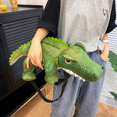 Children's Cartoon Crocodile Backpack - Colorful School Bag