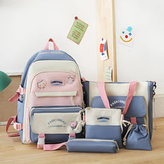 5pcs Versatile Student Backpack