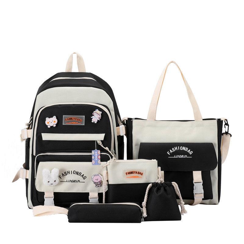 5pcs Versatile Student Backpack