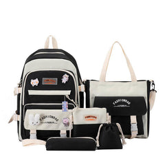 5pcs Versatile Student Backpack