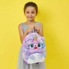 Large Capacity Cartoon Plush Backpack for Little Princess
