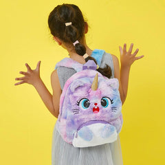 Large Capacity Cartoon Plush Backpack for Little Princess
