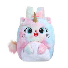 Large Capacity Cartoon Plush Backpack for Little Princess