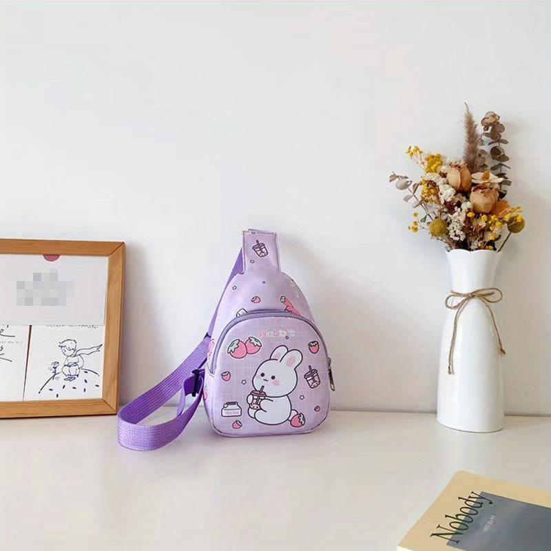 Kids' Cartoon Rabbit Chest Bag Lightweight Nylon Travel Crossbody Bag