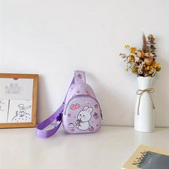 Kids' Cartoon Rabbit Chest Bag Lightweight Nylon Travel Crossbody Bag