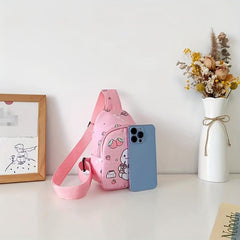 Kids' Cartoon Rabbit Chest Bag Lightweight Nylon Travel Crossbody Bag